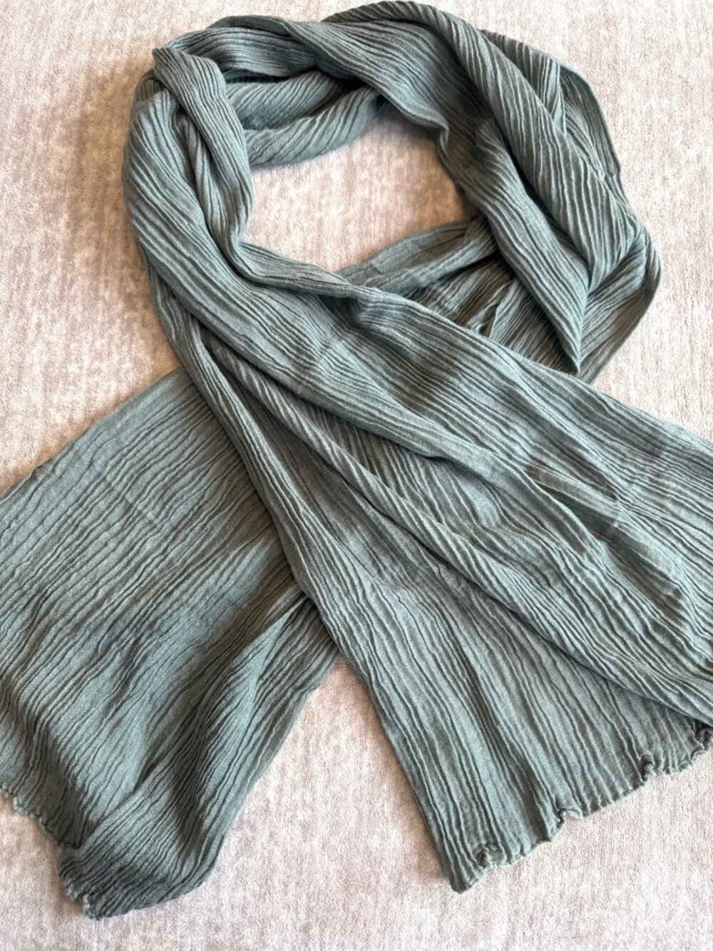 Denis Colomb Sage Green Cashmere Silk Scarf Super soft!